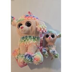 TY Beanie Baby ‘Rainbow’ Dog Plush Backpack‎ and Plush